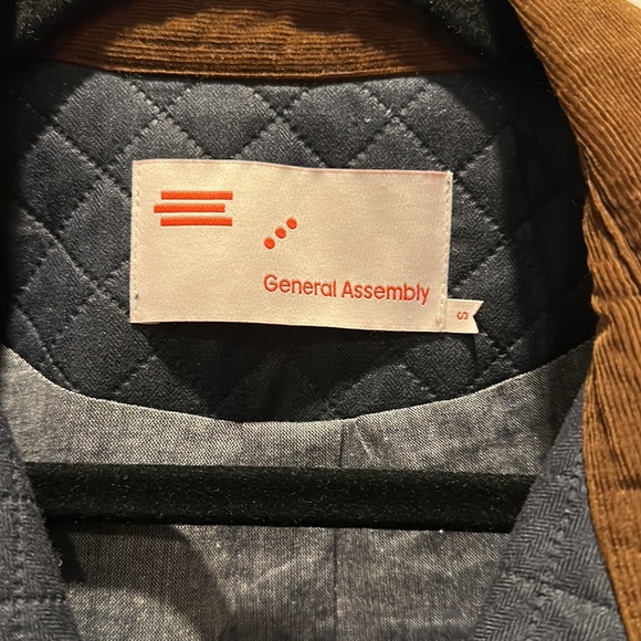 General Assembly Quilted Chore Coat - Navy / Brown - Mens Small - Picture 2 of 3